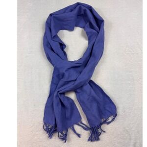 Classic Alpaca Scarf 100% Baby Alpaca Wool Purple Fringe Peru Woven Luxury